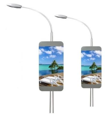 P3 Waterproof Outdoor Street Advertising Light Pole LED Display Screen Street Lamp LED Billboard