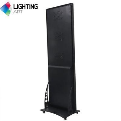 WiFi 4G Control Full Color P2 P2.5 P3 Indoor Floor Standing Mirror Digital Signage Folding Screen LED Poster Display