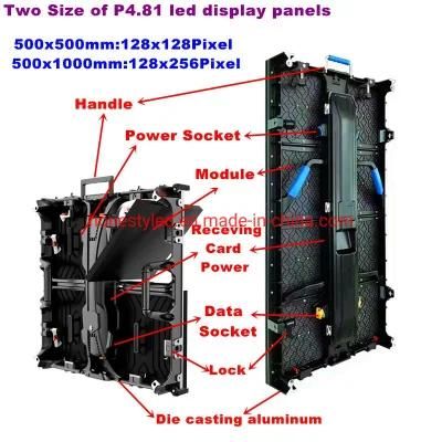 High Precision Advertising LED Video Wall Rental LED Display Screen P3.91 P4.81 Waterproof LED Billboard Full Color Outdoor LED Panel