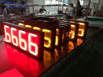 Waterproof 12/16/24 Inch Yellow Digital 8888 LED Gas Price Digital Panel LED Gas Sign