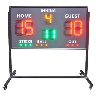 Indoor/Semi-Outdoor Usage RF Control LED Baseball Score Board