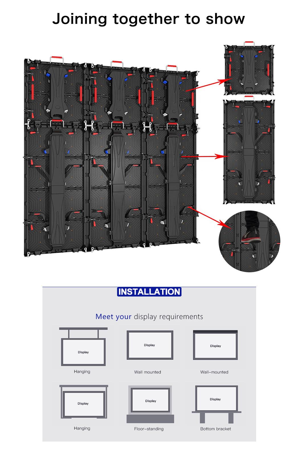 Outdoor Use Video Wall Die-Cast Aluminum Rental LED Ad Player