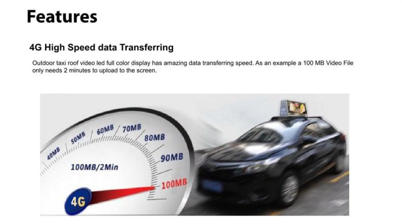 Taxi LED Display / Taxi Top LED Display/ LED Top Car Roof Display Screen for Advertisement