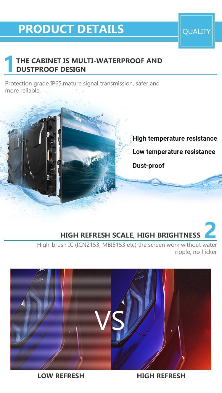 P4.81/P2.976/P3.81 Outdoor LED Display Screen High Definition Full Color Waterproof Commercial Advertising LED Display Screen