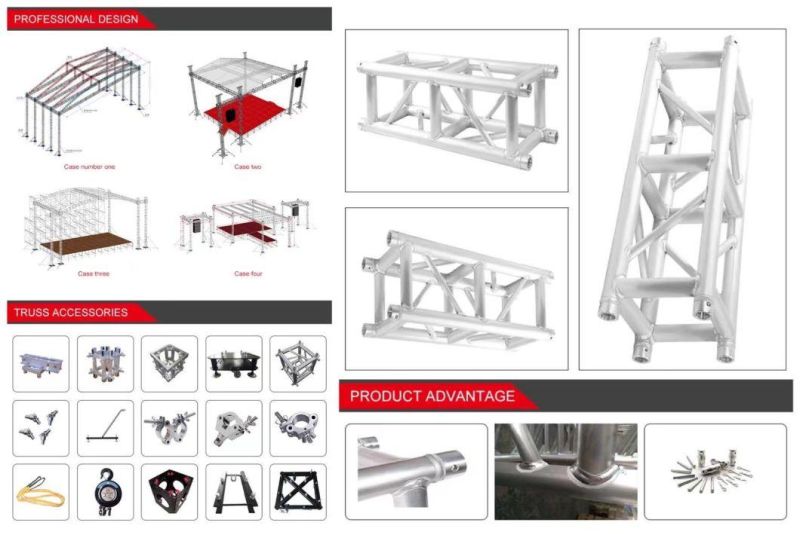 Four Pillar Aluminum Alloy Stage Lights Audio Truss for Events