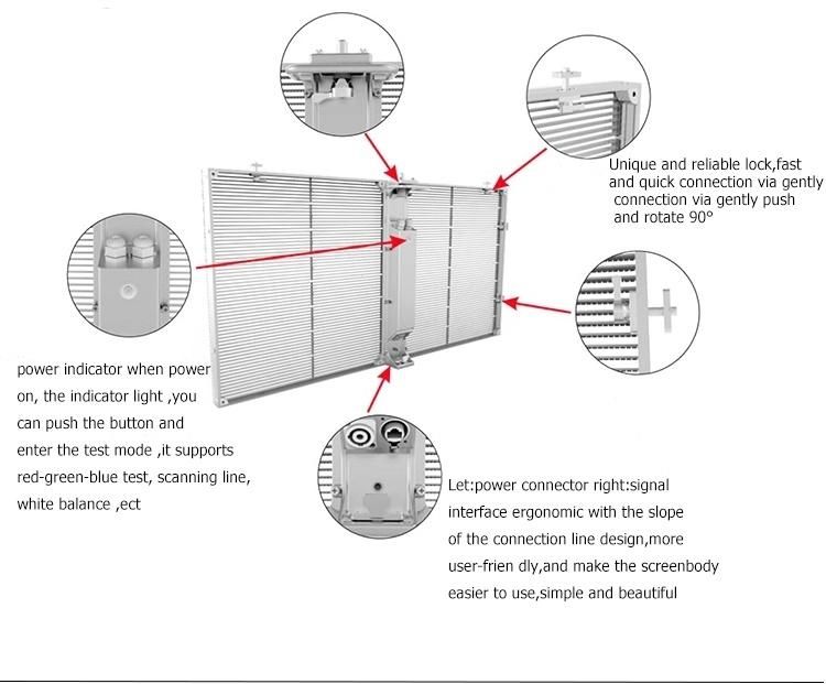 P3.9-7.82 Transparent LED Display Building Curtain LED Display Media Facade