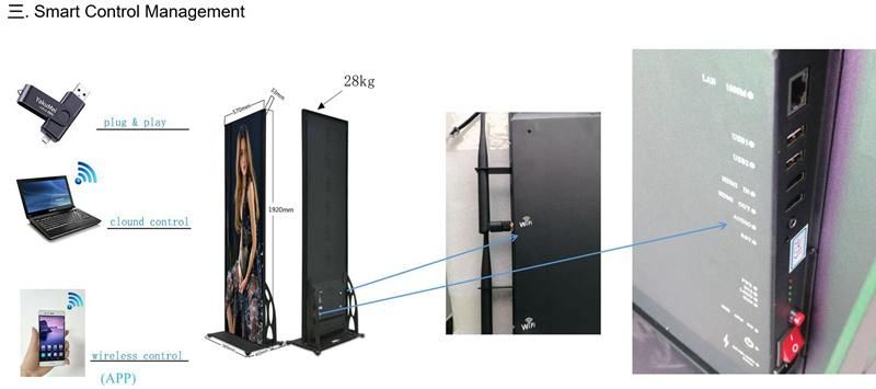 Movable Light Weight P2.5 Poster Display with Nationstar LEDs