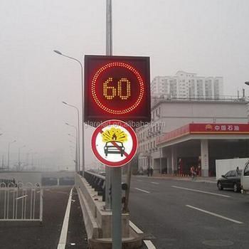 Road Traffic Solar Vms Speed Limit Signs, Trailer Mounted LED Variable Message Sign