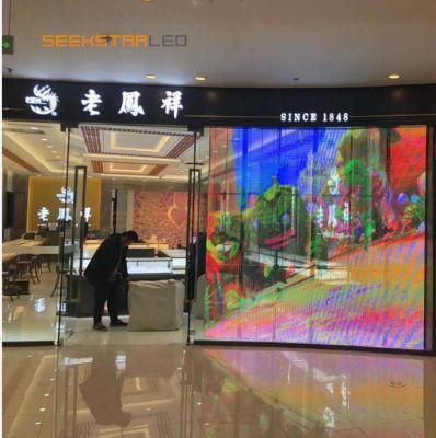 New Design Shopping Center Transparent LED Display Full Color Indoor LED Video Wall Glass LED Screen