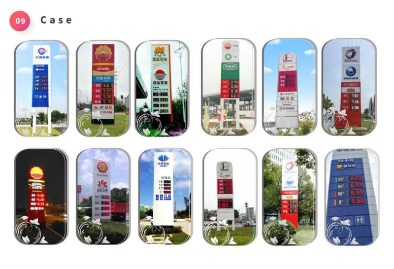 Waterproof LED Oil Display Gas Station LED Price Sign Autodisp