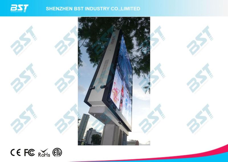 P5 Outdoor Street Lamp Pole Double Side LED Display Screen