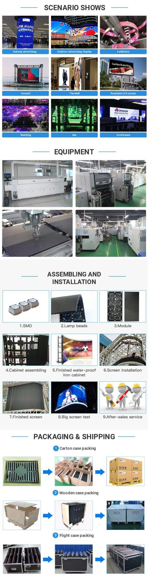 P10 Outdoor LED Display Screen Module Easy to Install Front Service Outdoor LED Display Screen Module