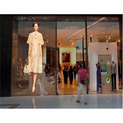 Real Estate Indoor See-Through Panels Agent Price Window Screen Glass Video Wall Transparent LED Display