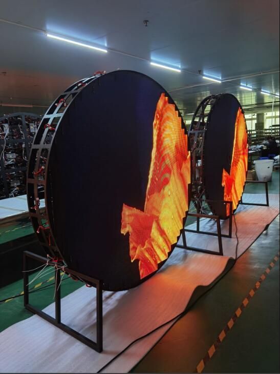 Kensun Double Sided Waterproof Outdoor Store Round Sign Board Digital Screen Circle Circular Shape Logo LED Display