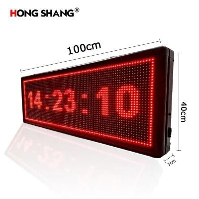 Outdoor Monochrome LED Advertising Signs Support Temperature Time Scrolling Display Segment Character Patterns