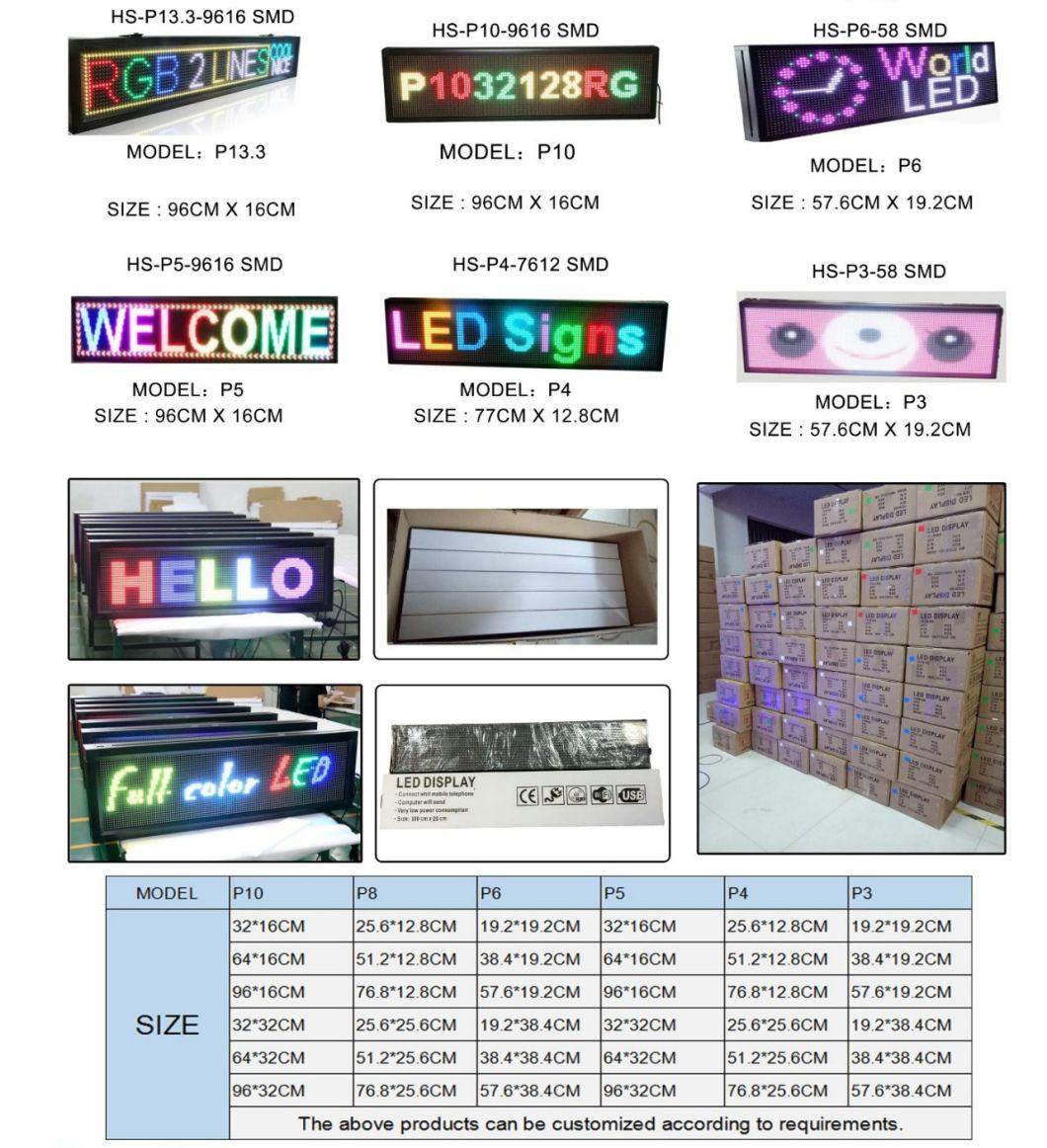 Indoor and Outdoor Module Shop Taxi Rolling Information Board LED Signboard Advertising Products