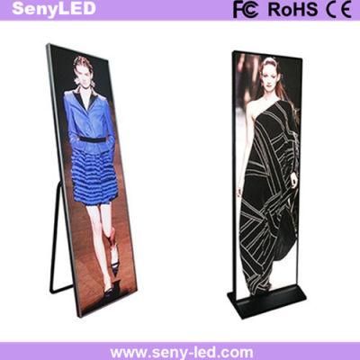 Shop Video Advertising Panel Floor Stand LED Poster Display
