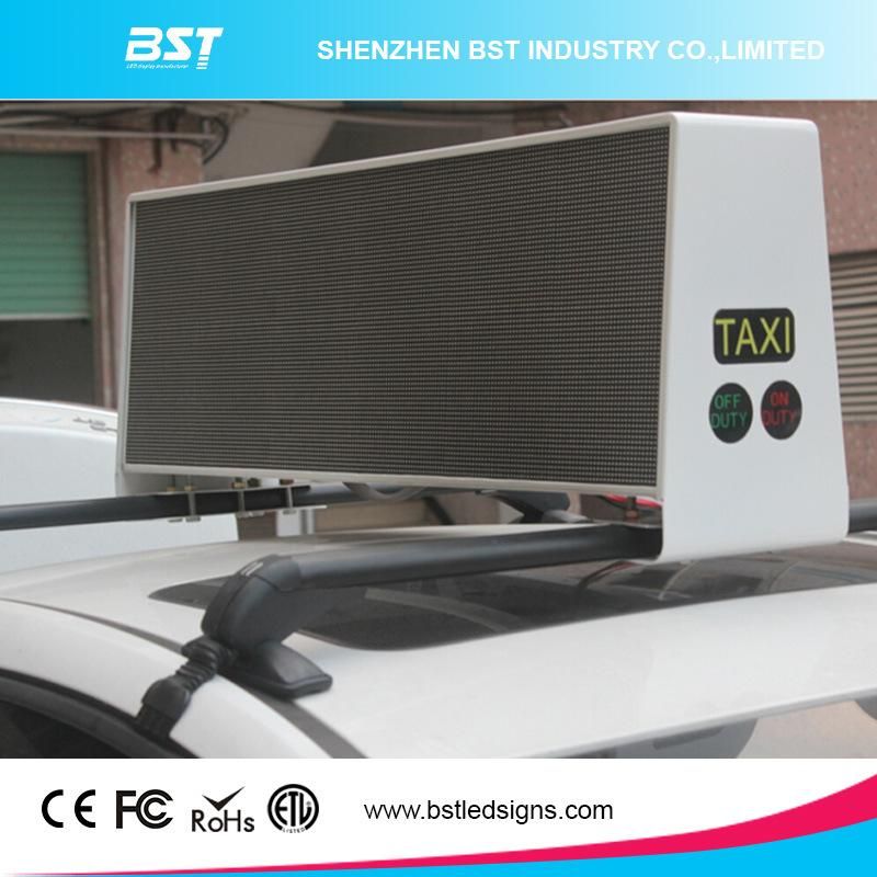 Dual Side P5 Full Color Taxi Roof LED Advertising Display Screen with 3G/4G/WiFi Controller