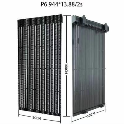 P6.94*13.88mm Outdoor SMD High Transparency and High Brightness LED Mesh Screen LED Grille Screen Display