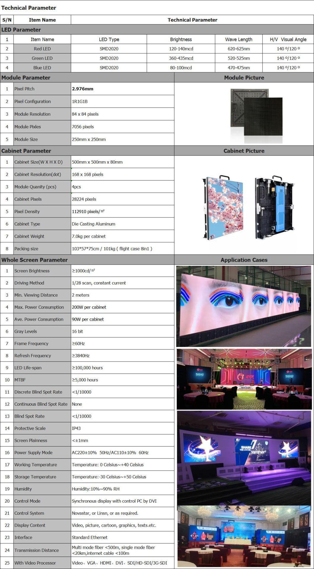 High Quality Indoor Movable Application LED Video Wall (P2.976mm)