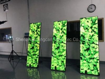 Small Pitch P1.25 Indoor Advertising Mirror LED Stand Poster Display