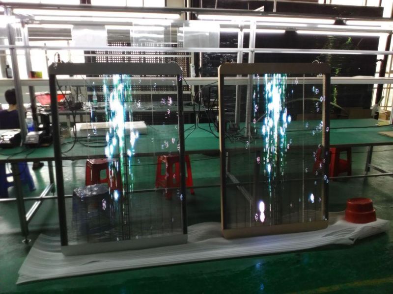 Glass Wall Screen Video Advertising Module LED Transparent Display Factory