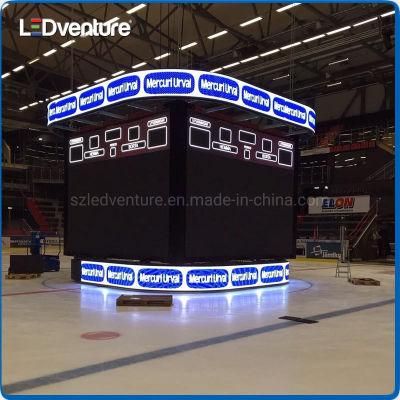 Indoor P6.25 High Brightness LED Cube Perimeter Billboard Display Screen