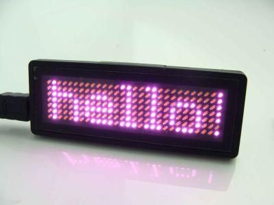 Pink Color LED Name Badge (BST729APW)