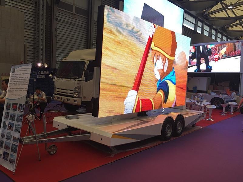 P5 Outdoor Waterproof LED Display Screen Trailer for Advertising