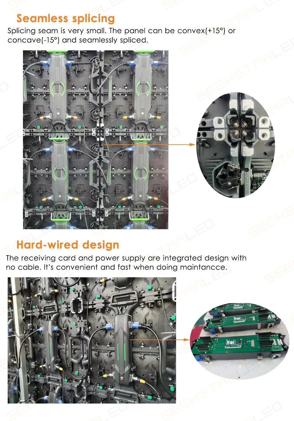 Hard Connection Full Color Rental P3.91 P2.976 P2.6 Indoor Outdoor LED SMD Display Screen Panel for Stage Backdrop