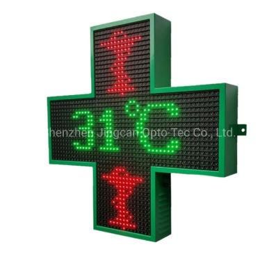 Wireless WiFi USB LED Pharmacy Cross Display P10 LED Cross Screen