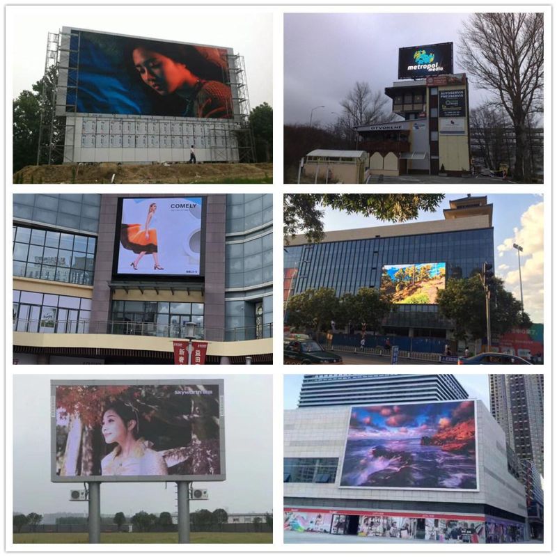 P6 Outdoor Permenant-Install LED Advertising Display with Double-Column