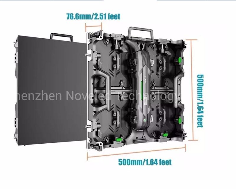 High Refresh Indoor Outdoor Diecasting LED Display Screen P3.91/P4.81 500X500 Cabinet for Rental LED Sign