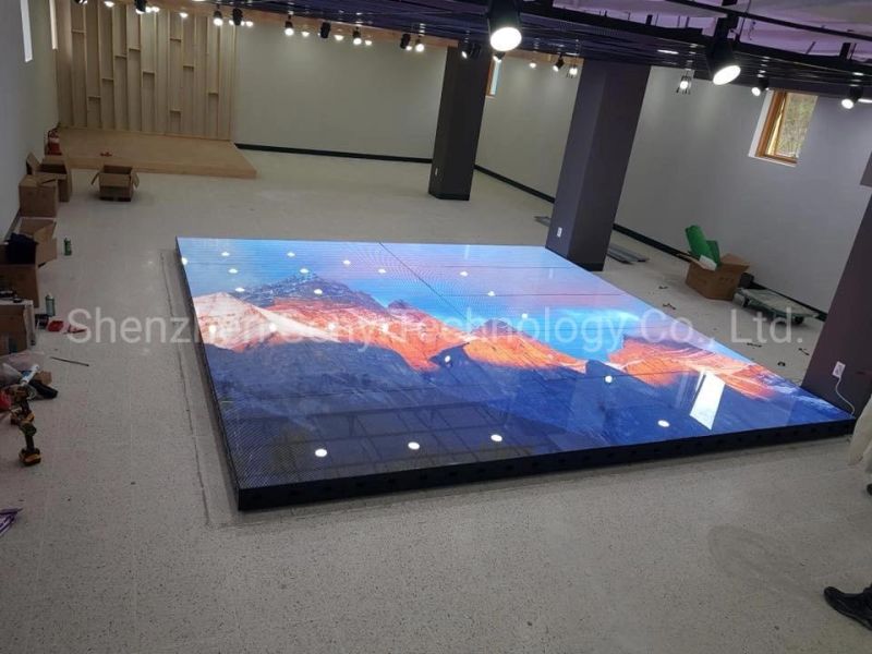 P3.91 LED Interactive Video Display Floor Tiles for Disco Dancing Factory