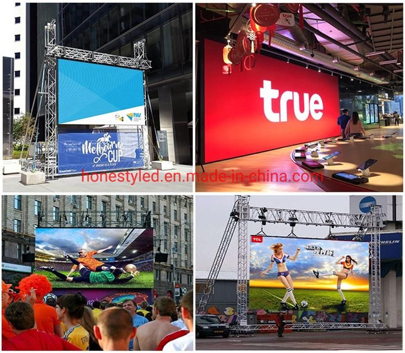 High Resolution Waterproof LED Video Wall IP65 P3.91 LED Display Panels Full Color 500X1000mm 128X256pixel SMD RGB Outdoor LED Display Screen for Advertising