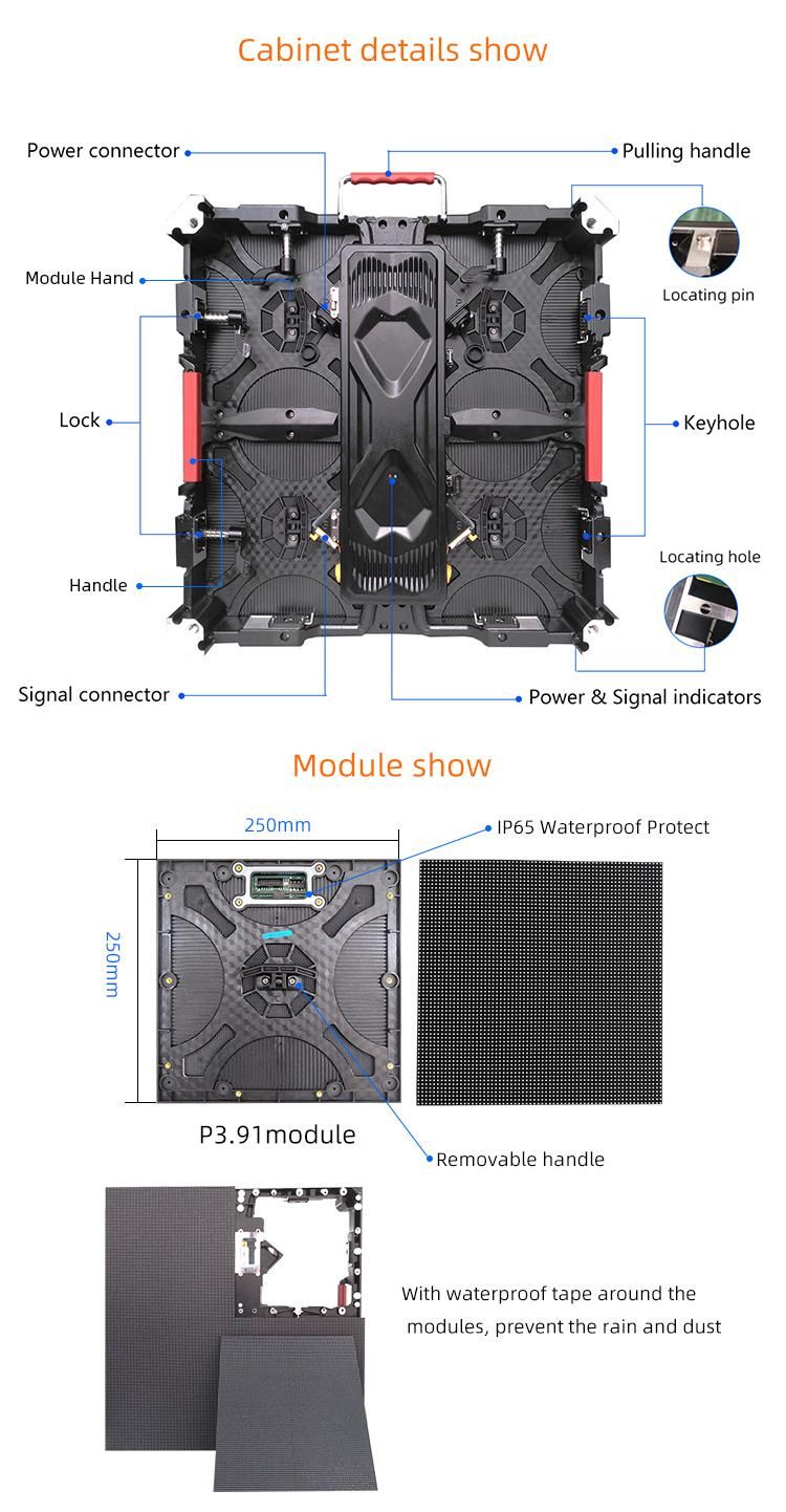 Top-Rated P3.91 Indoor Advertising Rental LED Display Screen