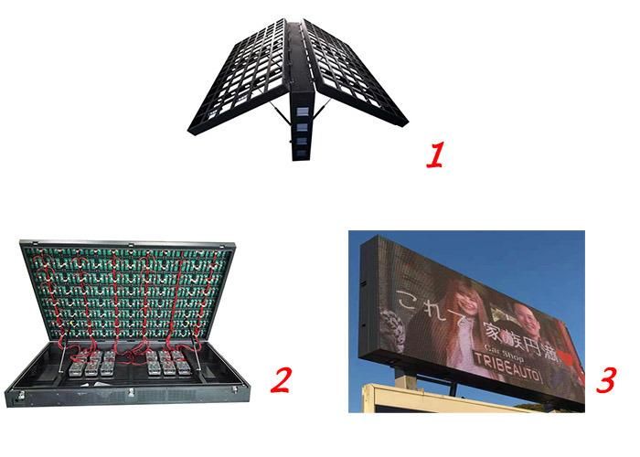 Front Service P4mm Outdoor Advertising LED Display for Wall Mounting