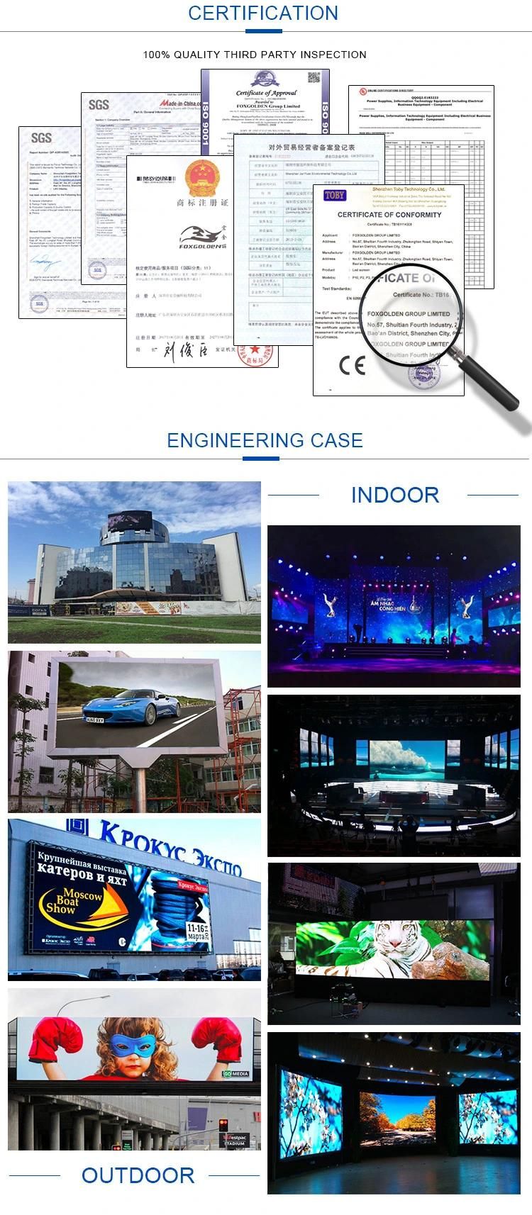 Indoor Outdoor LED Display Screen LED Modules P10p8p6p5p4p3p2.5p2p1.9p1.8p1.6p1.5