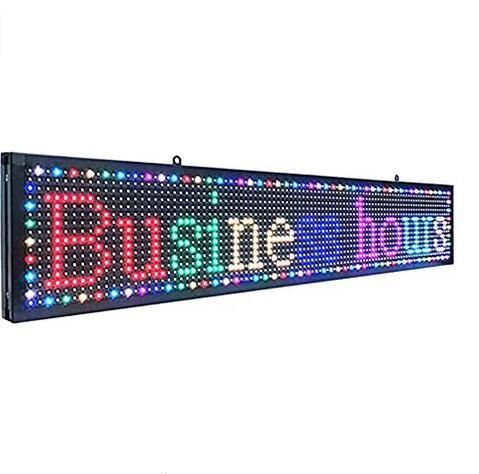 7-Color Indoor LED Sign Programmable USB&WiFi Rolling Information LED Display