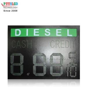 Waterproof LED Digit Green Diesel LED Gas Price Signs Large LED Gas Prices Display