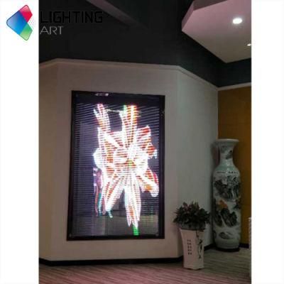 Full Color Window Glass Wall P3.91 Transparent LED Display Screen