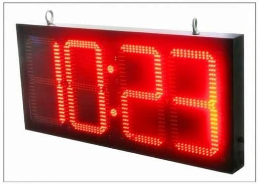 IP53 Aluminum Cabinet Time&Temp LED Sign 12inch 88: 88