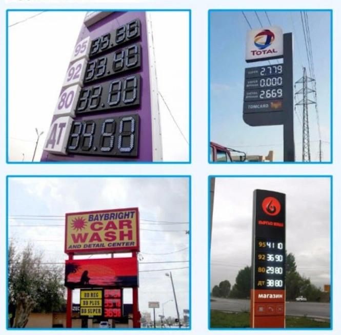 Outdoor waterproof LED Gas Price Sign with RF/WiFi/Remote Control