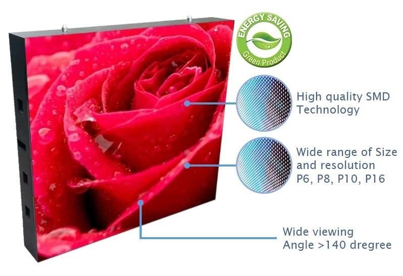 2018 Waterpoor High Brightness P7.62 Full Color Virtual LED Display