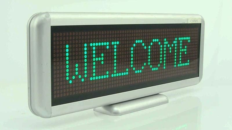 Green Color Desk LED Moving Sign 16X64