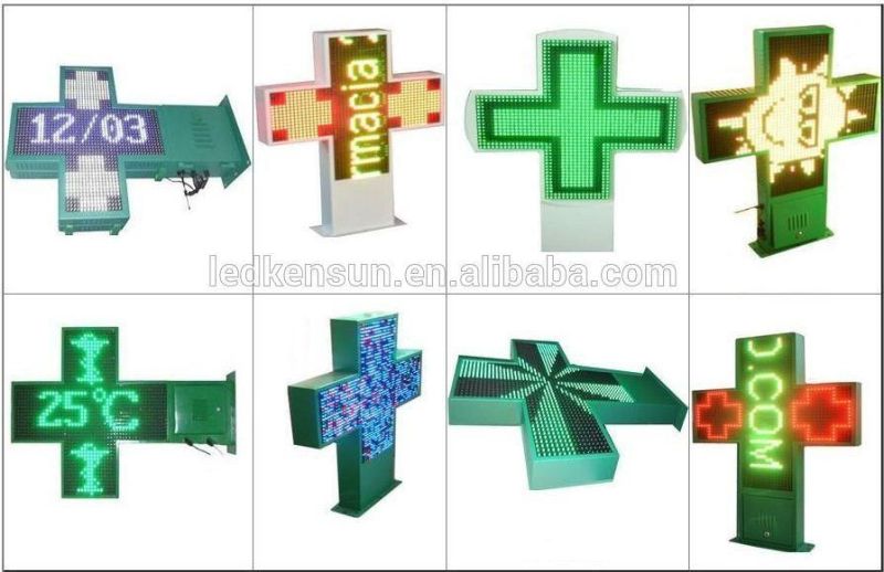 P10 Outdoor Double Side SMD Full Color LED Display Pharmacy Cross LED Sign