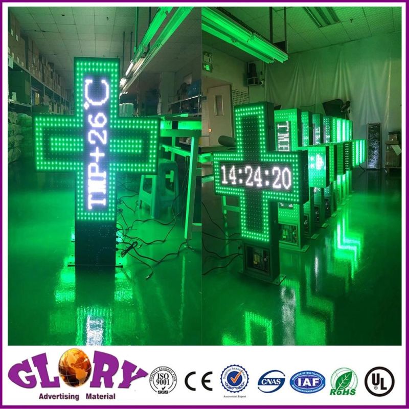 LED Pharmacy Cross Billboard Pharmacia Shop LED Display