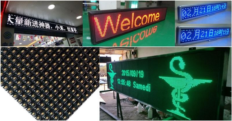 Outdoor Single Color P10mm Message LED Display for Store