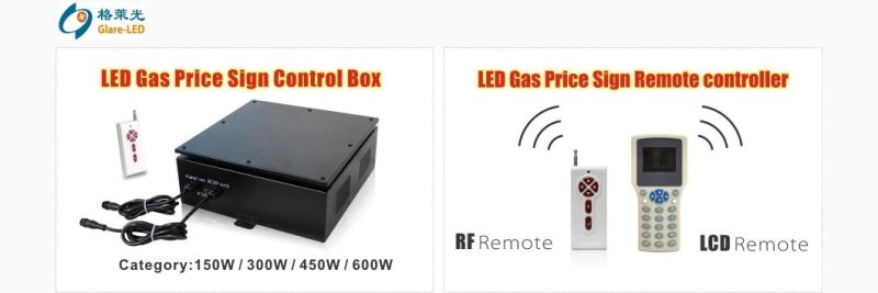 RF Control IP65 24inch 7 Segment 8.889/10 LED Green Color Digit Gas Price Sign