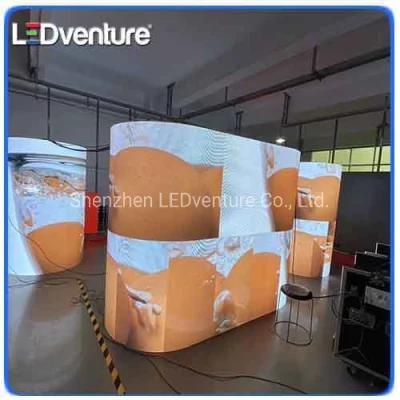 Full Color Indoor P1.58 Curve Flexible Advertising Wall LED Billboard Display Screen